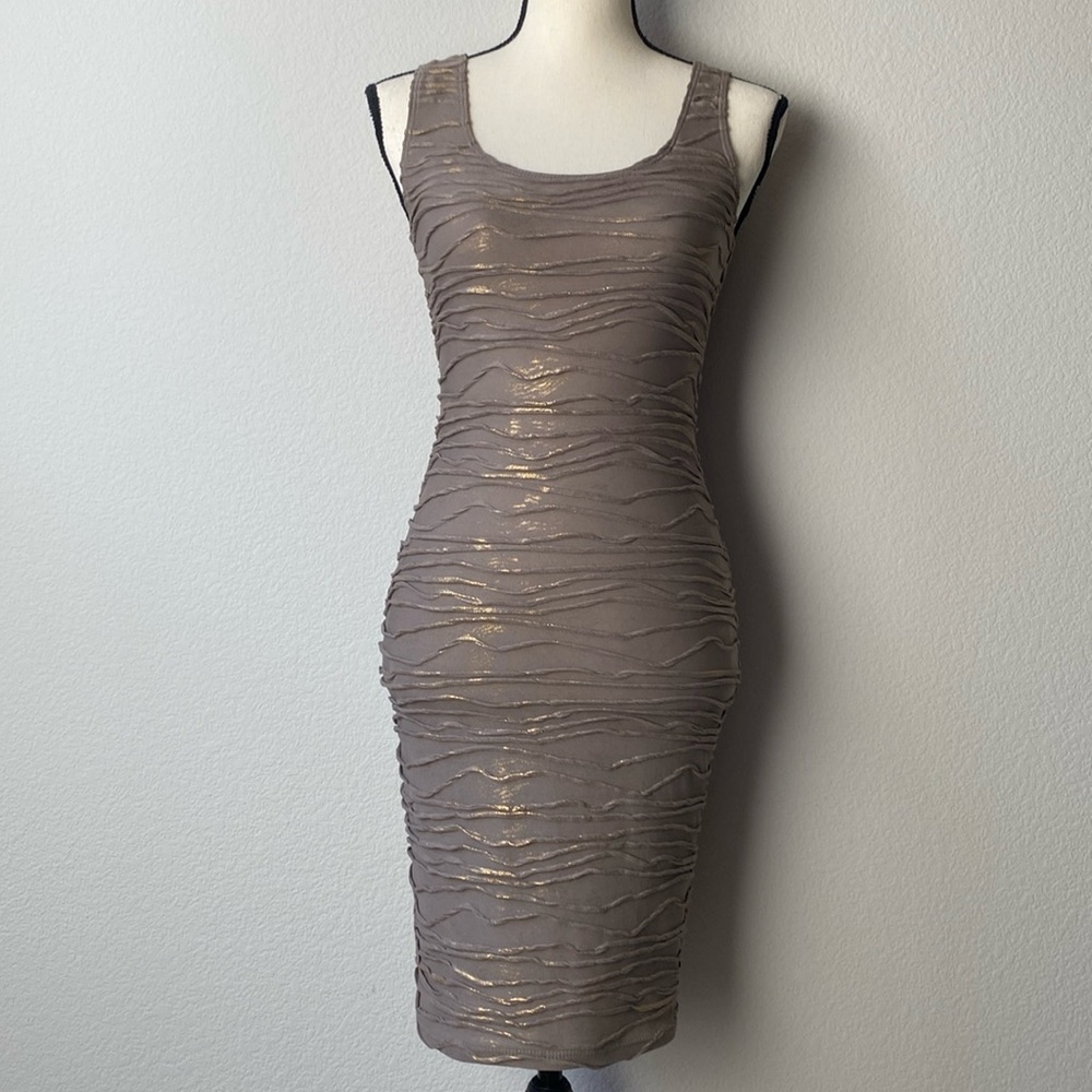 Lemondrop Body Con Midi Dress